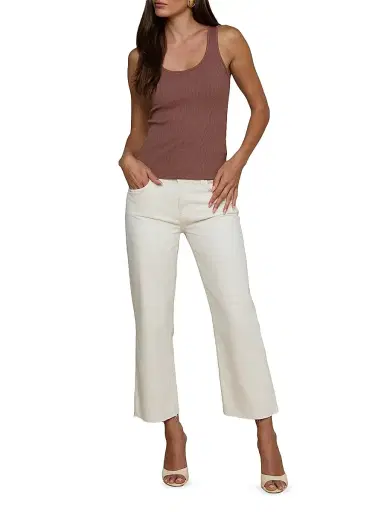 L'AGENCE Women's Adira Rib-Knit Tank - Cardamom | Thumbnail 2 L'AGENCE Women's Adira Rib-Knit Tank - Cardamom | Thumbnail 2