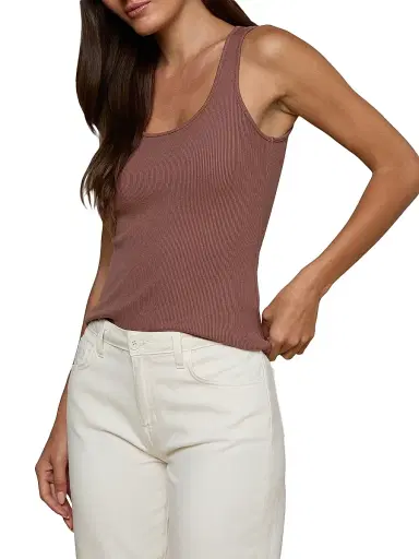L'AGENCE Women's Adira Rib-Knit Tank - Cardamom | Thumbnail 3 L'AGENCE Women's Adira Rib-Knit Tank - Cardamom | Thumbnail 3