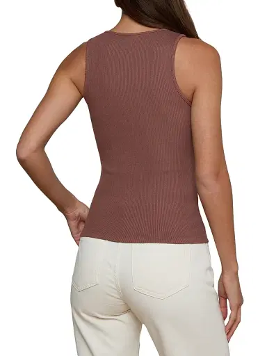 L'AGENCE Women's Adira Rib-Knit Tank - Cardamom | Thumbnail 4 L'AGENCE Women's Adira Rib-Knit Tank - Cardamom | Thumbnail 4