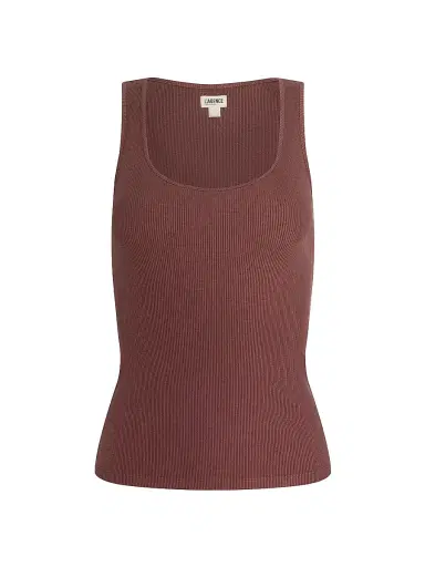 L'AGENCE Women's Adira Rib-Knit Tank - Cardamom | Thumbnail 1 L'AGENCE Women's Adira Rib-Knit Tank - Cardamom | Thumbnail 1
