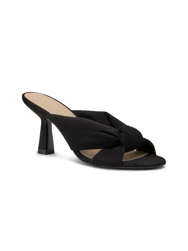 Stuart Weitzman Women's Soplaya 75MM Suede Slip-On Sandals - Black | Thumbnail 2 Stuart Weitzman Women's Soplaya 75MM Suede Slip-On Sandals - Black | Thumbnail 2