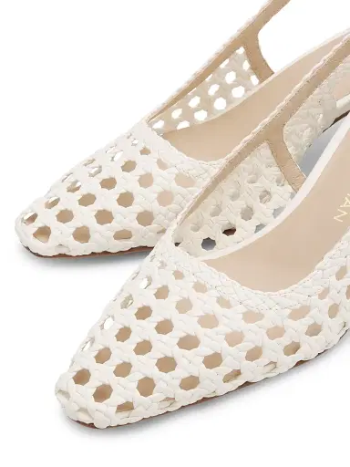 Stuart Weitzman Women's Stassi 50MM Leather Slingback Pumps - Cream | Thumbnail 6 Stuart Weitzman Women's Stassi 50MM Leather Slingback Pumps - Cream | Thumbnail 6