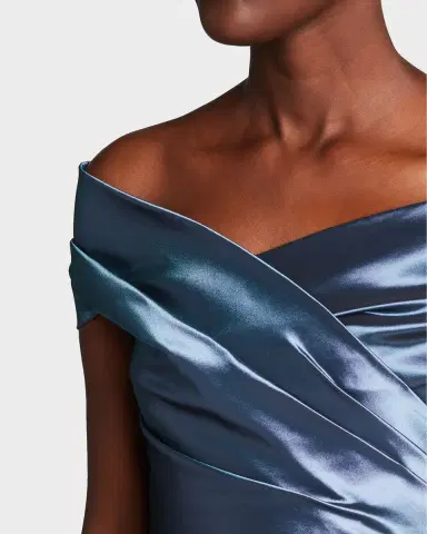 Rickie Freeman for Teri Jon Off-Shoulder Ruched Taffeta Gown | Thumbnail 5 Rickie Freeman for Teri Jon Off-Shoulder Ruched Taffeta Gown | Thumbnail 5