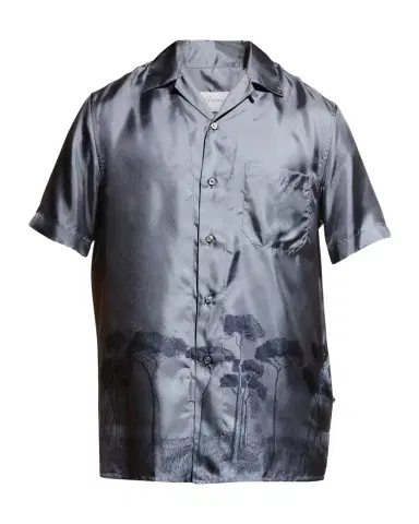 Brioni Men's Roman Tree-Print Silk Camp Shirt | Thumbnail 1 Brioni Men's Roman Tree-Print Silk Camp Shirt | Thumbnail 1