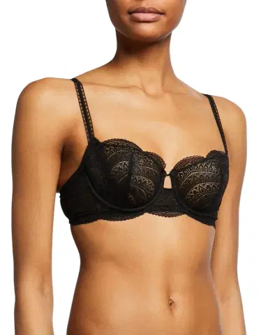 Simone Pérèle Karma Demi-Cup Convertible Lace Bra | Thumbnail 1 Simone Pérèle Karma Demi-Cup Convertible Lace Bra | Thumbnail 1