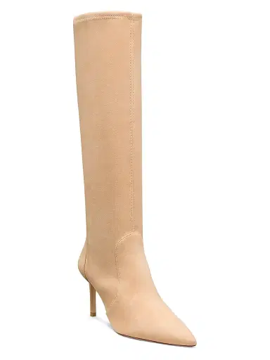 Stuart Weitzman Women's Stuart Power 75 75MM Suede Boots - Adobe | Thumbnail 2 Stuart Weitzman Women's Stuart Power 75 75MM Suede Boots - Adobe | Thumbnail 2