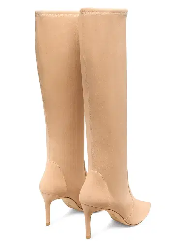 Stuart Weitzman Women's Stuart Power 75 75MM Suede Boots - Adobe | Thumbnail 3 Stuart Weitzman Women's Stuart Power 75 75MM Suede Boots - Adobe | Thumbnail 3