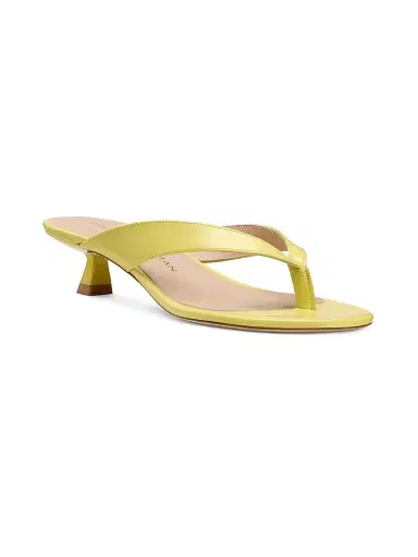Stuart Weitzman Women's Rio Sleek 35MM Kitten-Heel Sandals - Citrine | Thumbnail 2 Stuart Weitzman Women's Rio Sleek 35MM Kitten-Heel Sandals - Citrine | Thumbnail 2