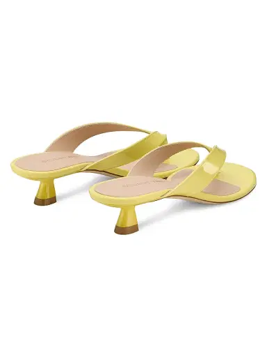 Stuart Weitzman Women's Rio Sleek 35MM Kitten-Heel Sandals - Citrine | Thumbnail 3 Stuart Weitzman Women's Rio Sleek 35MM Kitten-Heel Sandals - Citrine | Thumbnail 3