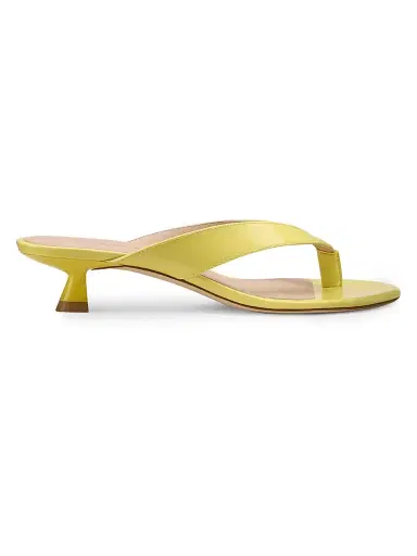 Stuart Weitzman Women's Rio Sleek 35MM Kitten-Heel Sandals - Citrine | Thumbnail 1 Stuart Weitzman Women's Rio Sleek 35MM Kitten-Heel Sandals - Citrine | Thumbnail 1