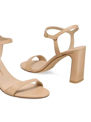 Stuart Weitzman Women's Babette 85MM Leather Sandals - Adobe | Thumbnail 4 Stuart Weitzman Women's Babette 85MM Leather Sandals - Adobe | Thumbnail 4