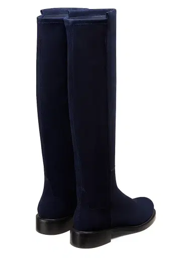 Stuart Weitzman Women's 5050 Gisele 30MM Suede Boots - Nice Blue Black | Thumbnail 3 Stuart Weitzman Women's 5050 Gisele 30MM Suede Boots - Nice Blue Black | Thumbnail 3
