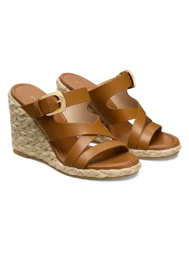 Stuart Weitzman Women's Sai 5MM Leather Espadrille Wedge Sandals - Boho Tan | Thumbnail 3 Stuart Weitzman Women's Sai 5MM Leather Espadrille Wedge Sandals - Boho Tan | Thumbnail 3