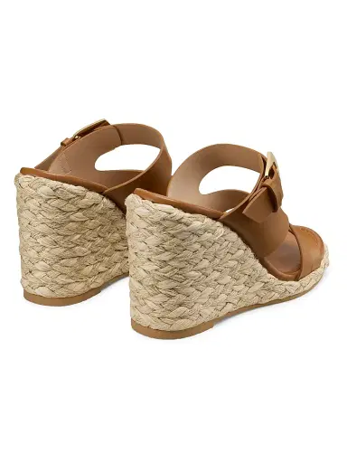 Stuart Weitzman Women's Sai 5MM Leather Espadrille Wedge Sandals - Boho Tan | Thumbnail 4 Stuart Weitzman Women's Sai 5MM Leather Espadrille Wedge Sandals - Boho Tan | Thumbnail 4