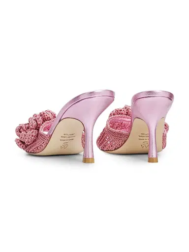 Stuart Weitzman Women's Lotus 85MM Crochet Sandals - Soft Rose | Thumbnail 3 Stuart Weitzman Women's Lotus 85MM Crochet Sandals - Soft Rose | Thumbnail 3