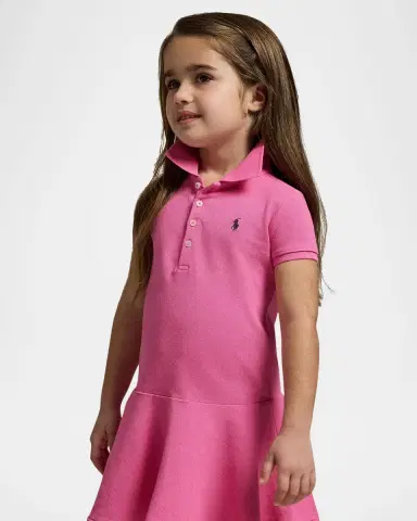 Polo Ralph Lauren Girl 's Stretch Cotton Mesh Polo Dress | Thumbnail 3 Polo Ralph Lauren Girl 's Stretch Cotton Mesh Polo Dress | Thumbnail 3