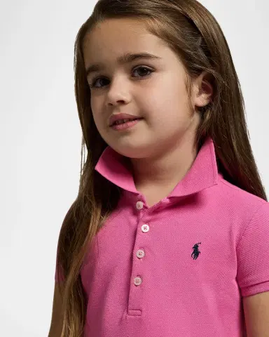Polo Ralph Lauren Girl 's Stretch Cotton Mesh Polo Dress | Thumbnail 4 Polo Ralph Lauren Girl 's Stretch Cotton Mesh Polo Dress | Thumbnail 4