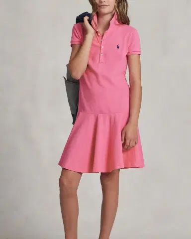 Polo Ralph Lauren Girl 's Stretch Cotton Mesh Polo Dress | Thumbnail 5 Polo Ralph Lauren Girl 's Stretch Cotton Mesh Polo Dress | Thumbnail 5