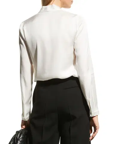 Kobi Halperin Nellie Pleated V-Neck Long-Sleeve Blouse | Thumbnail 3 Kobi Halperin Nellie Pleated V-Neck Long-Sleeve Blouse | Thumbnail 3