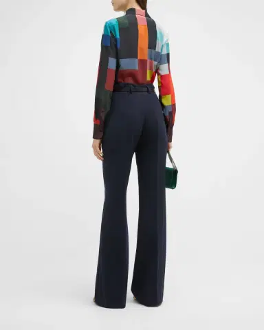 Akris Farrah Boot-Cut Mid-Rise Wool Pants | Thumbnail 6 Akris Farrah Boot-Cut Mid-Rise Wool Pants | Thumbnail 6