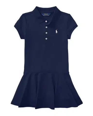 Polo Ralph Lauren Girl 's Logo Embroidered Drop-Waist Polo Dress | Thumbnail 1 Polo Ralph Lauren Girl 's Logo Embroidered Drop-Waist Polo Dress | Thumbnail 1