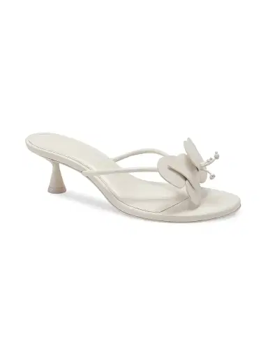 Cult Gaia Women's Addison 55MM Leather Kitten-Heel Sandals - Antique White - Size 11 | Thumbnail 2 Cult Gaia Women's Addison 55MM Leather Kitten-Heel Sandals - Antique White - Size 11 | Thumbnail 2