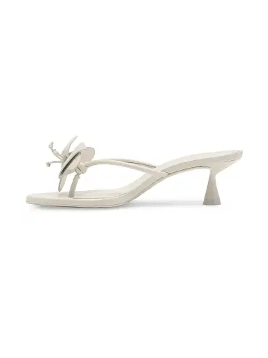 Cult Gaia Women's Addison 55MM Leather Kitten-Heel Sandals - Antique White - Size 11 | Thumbnail 4 Cult Gaia Women's Addison 55MM Leather Kitten-Heel Sandals - Antique White - Size 11 | Thumbnail 4