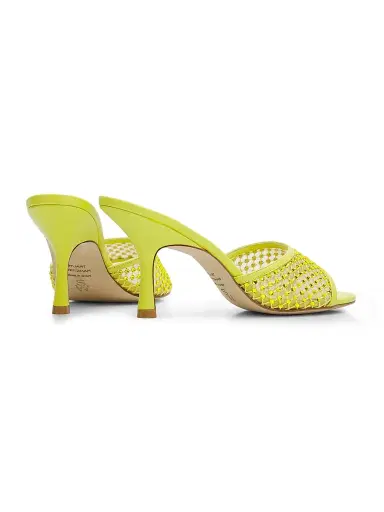 Stuart Weitzman Women's Bareitall Shine 85MM Crystal-Embellished Leather Stiletto-Heel Sandals - Citrine | Thumbnail 3 Stuart Weitzman Women's Bareitall Shine 85MM Crystal-Embellished Leather Stiletto-Heel Sandals - Citrine | Thumbnail 3