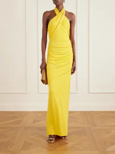 Carolina Herrera Satin Halterneck Gown | Thumbnail 2 Carolina Herrera Satin Halterneck Gown | Thumbnail 2