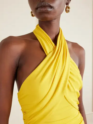Carolina Herrera Satin Halterneck Gown | Thumbnail 4 Carolina Herrera Satin Halterneck Gown | Thumbnail 4