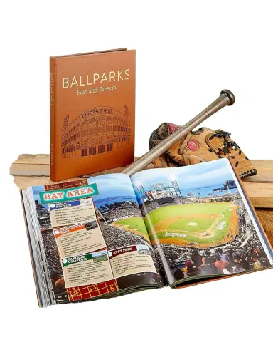 Graphic Image "Ballparks" Leather Bound Book | Thumbnail 1 Graphic Image "Ballparks" Leather Bound Book | Thumbnail 1