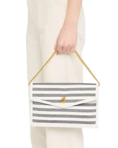 MICHELLE WILHITE Brick Envelope Striped Clutch Bag | Thumbnail 1 MICHELLE WILHITE Brick Envelope Striped Clutch Bag | Thumbnail 1