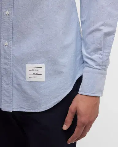 Thom Browne Men's Classic Sport Shirt w/ Stripes | Thumbnail 5 Thom Browne Men's Classic Sport Shirt w/ Stripes | Thumbnail 5