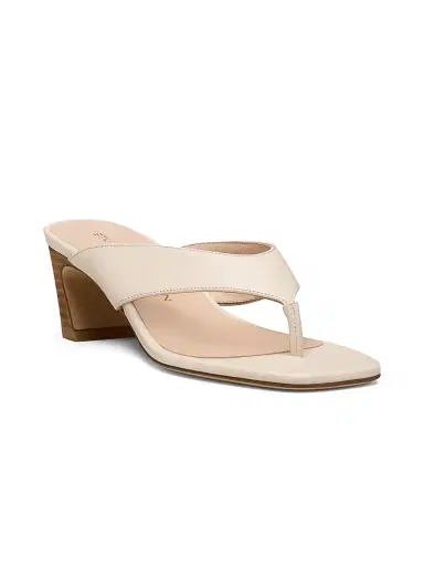 Stuart Weitzman Women's Stassi 50MM Thong Sandals - Linen And New Camel | Thumbnail 2 Stuart Weitzman Women's Stassi 50MM Thong Sandals - Linen And New Camel | Thumbnail 2