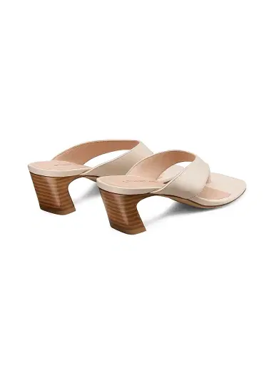 Stuart Weitzman Women's Stassi 50MM Thong Sandals - Linen And New Camel | Thumbnail 3 Stuart Weitzman Women's Stassi 50MM Thong Sandals - Linen And New Camel | Thumbnail 3