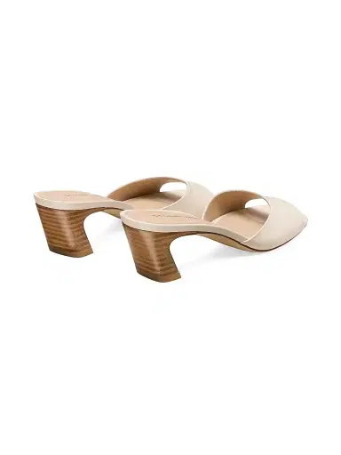Stuart Weitzman Women's Stassi 50MM Slide Sandals - Linen And New Camel | Thumbnail 3 Stuart Weitzman Women's Stassi 50MM Slide Sandals - Linen And New Camel | Thumbnail 3