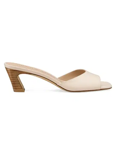 Stuart Weitzman Women's Stassi 50MM Slide Sandals - Linen And New Camel | Thumbnail 1 Stuart Weitzman Women's Stassi 50MM Slide Sandals - Linen And New Camel | Thumbnail 1