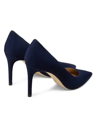 Stuart Weitzman Women's Stuart Power 85 85MM Suede Pumps - Nice Blue | Thumbnail 3 Stuart Weitzman Women's Stuart Power 85 85MM Suede Pumps - Nice Blue | Thumbnail 3