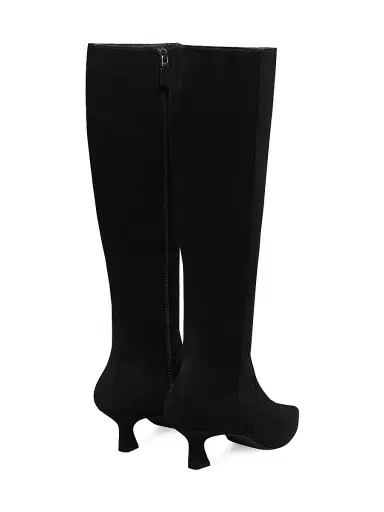 Stuart Weitzman Women's Vinnie 50MM Suede Boots - Black | Thumbnail 3 Stuart Weitzman Women's Vinnie 50MM Suede Boots - Black | Thumbnail 3