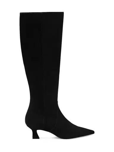 Stuart Weitzman Women's Vinnie 50MM Suede Boots - Black | Thumbnail 1 Stuart Weitzman Women's Vinnie 50MM Suede Boots - Black | Thumbnail 1