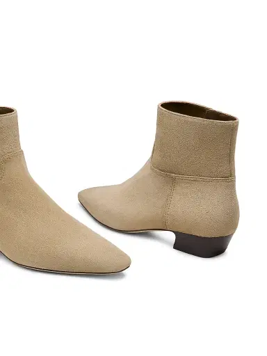 Stuart Weitzman Women's Stassi Suede Ankle Boots - Golden Olive Marron Vino | Thumbnail 4 Stuart Weitzman Women's Stassi Suede Ankle Boots - Golden Olive Marron Vino | Thumbnail 4