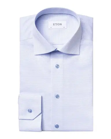 Eton Men's Contemporary Fit Textured Solid Shirt | Thumbnail 1 Eton Men's Contemporary Fit Textured Solid Shirt | Thumbnail 1