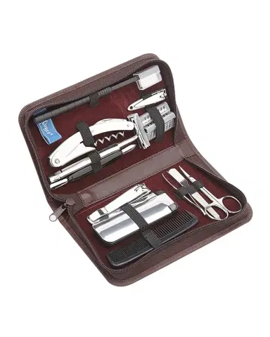 ROYCE New York Monogrammed Leather Travel Grooming Toiletry Kit, Personalized | Thumbnail 1 ROYCE New York Monogrammed Leather Travel Grooming Toiletry Kit, Personalized | Thumbnail 1