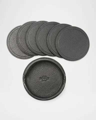Royce New York Monogrammed Leather Coasters & Holder, Personalized - Set of 6 | Thumbnail 3 Royce New York Monogrammed Leather Coasters & Holder, Personalized - Set of 6 | Thumbnail 3