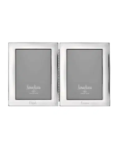 Cunill America Tiffany Plain Hinged Double Personalized Frame | Thumbnail 1 Cunill America Tiffany Plain Hinged Double Personalized Frame | Thumbnail 1