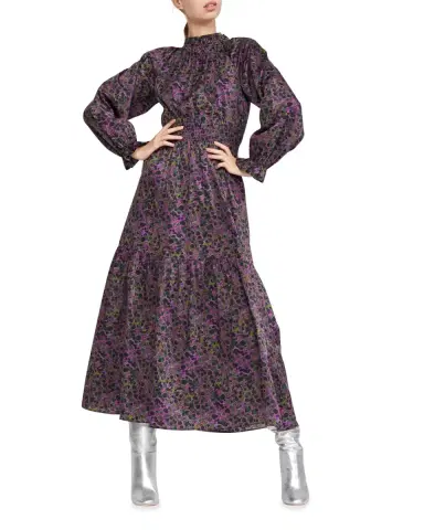 CYNTHIA ROWLEY Marbelle Tiered Abstract-Print Cotton Maxi Dress | Thumbnail 2 CYNTHIA ROWLEY Marbelle Tiered Abstract-Print Cotton Maxi Dress | Thumbnail 2