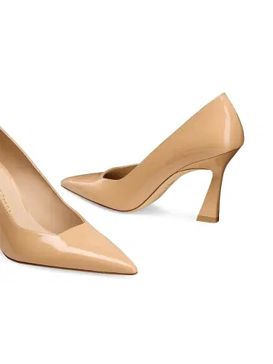 Stuart Weitzman Women's Vinnie 85MM Patent Leather Pumps - Adobe | Thumbnail 4 Stuart Weitzman Women's Vinnie 85MM Patent Leather Pumps - Adobe | Thumbnail 4