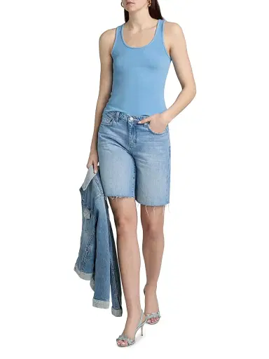 L'AGENCE Women's Adira Rib-Knit Tank - Allure Blue | Thumbnail 2 L'AGENCE Women's Adira Rib-Knit Tank - Allure Blue | Thumbnail 2