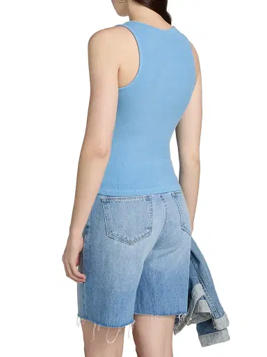 L'AGENCE Women's Adira Rib-Knit Tank - Allure Blue | Thumbnail 5 L'AGENCE Women's Adira Rib-Knit Tank - Allure Blue | Thumbnail 5