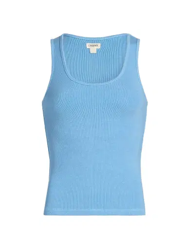 L'AGENCE Women's Adira Rib-Knit Tank - Allure Blue | Thumbnail 1 L'AGENCE Women's Adira Rib-Knit Tank - Allure Blue | Thumbnail 1